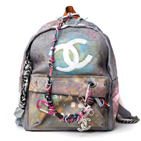 chanel backpack pvc|authentic Chanel graffiti backpack.